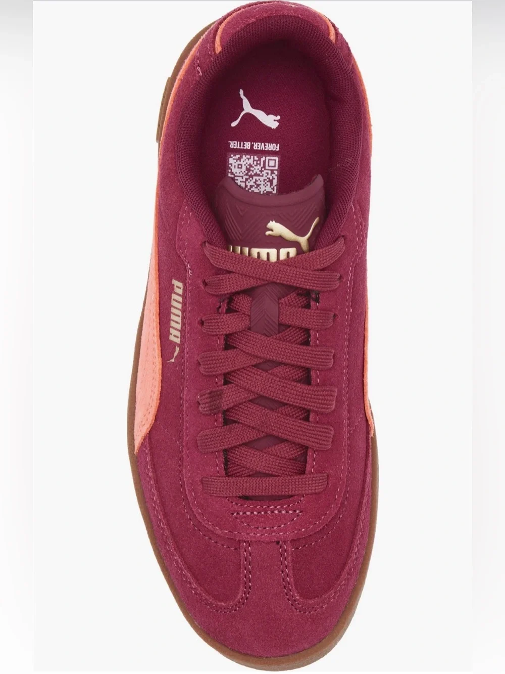 Puma Burgundy Peach Suede Era Sneakers